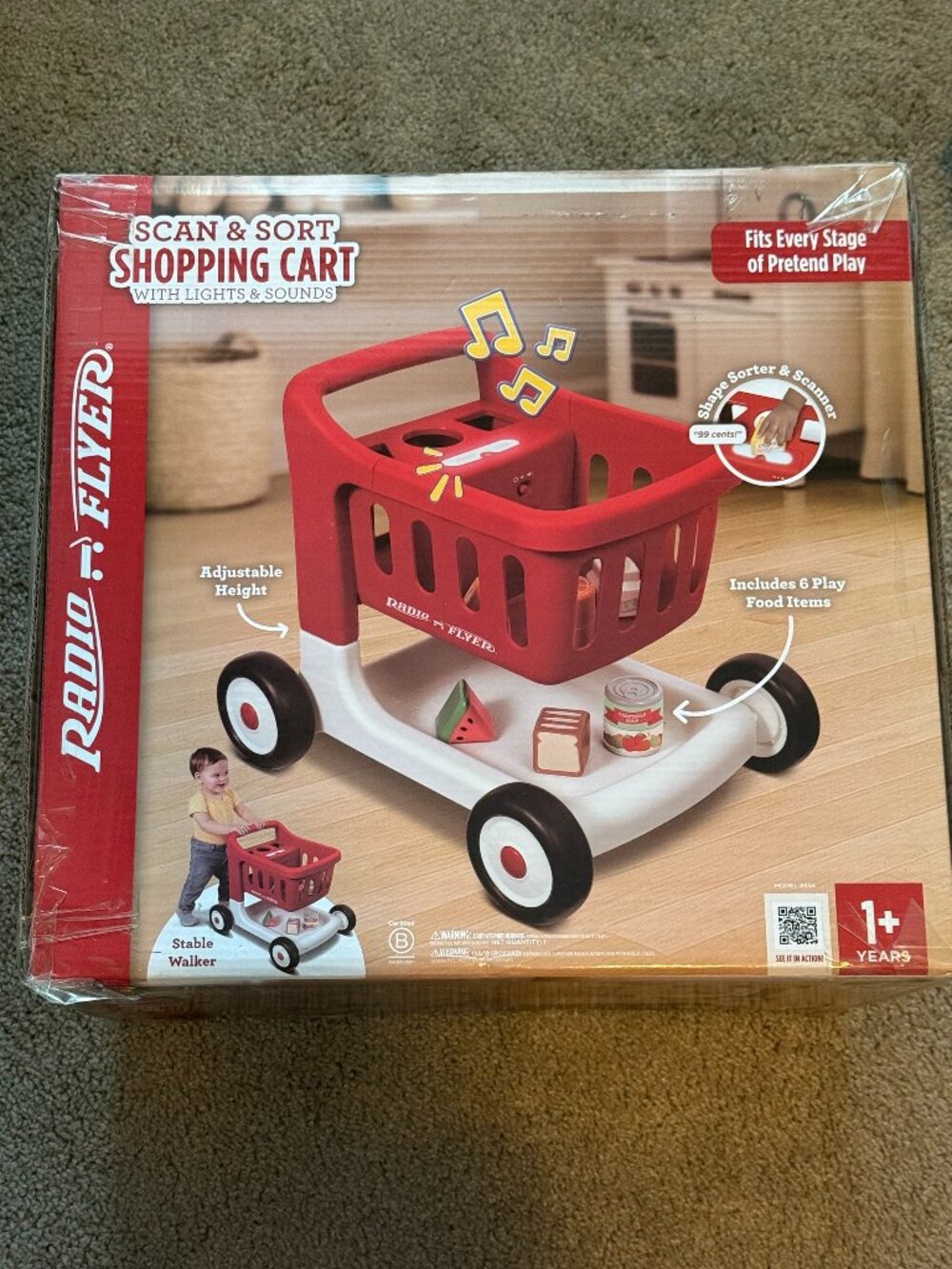 Radio Flyer Scan Sort Shopping Cart Lights Sounds Toddler Toy NIB STEM 4035
